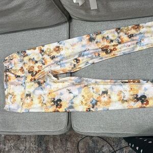 Savvi yellow floral leggings